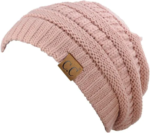 Miniatura 2 de C.C Trendy Warm Chunky Soft Stretch Cable Knit Beanie
