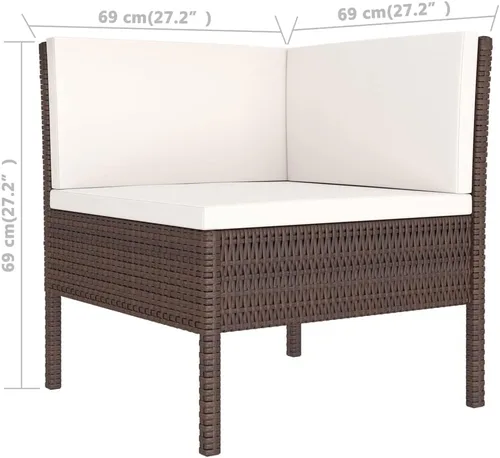 Miniatura 9 de Juego de mesa de comedor de jardín para patio trasero, resistente a todo tipo de clima, juego de muebles de exterior de 12 piezas con cojines, ratán