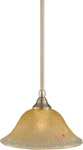 Miniatura 155 de Toltec Lighting Tallo Colgado Mini colgante, acabado de cobre negro, 3.5" cuadrado humo burbuja vidrio