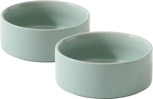 Miniatura 31 de Havniva Cuenco elevado de cerámica de 6.1 pulgadas para perros con soporte para platos de perros de razas pequeñas y medianas, cuenco de comida y 2