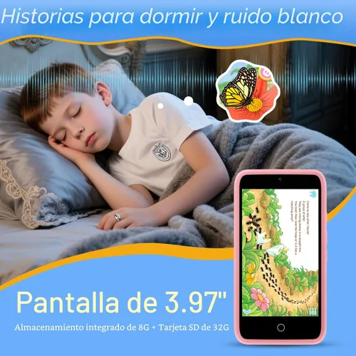 Miniatura 8 de MINIBEAR Teléfono inteligente de juguete para niños, 3.97 pulgadas, juguetes de aprendizaje de doble cámara, más de 201 juegos educativos, teléfono