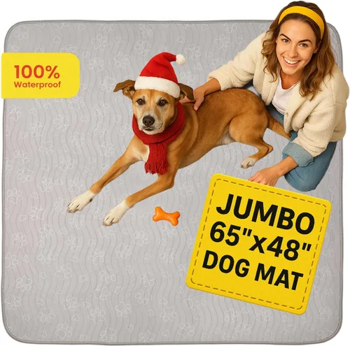 IMPROVIA® Tapete impermeable extragrande para perros - Protector de piso lavable jumbo para parque de juegos, almohadilla antideslizante para