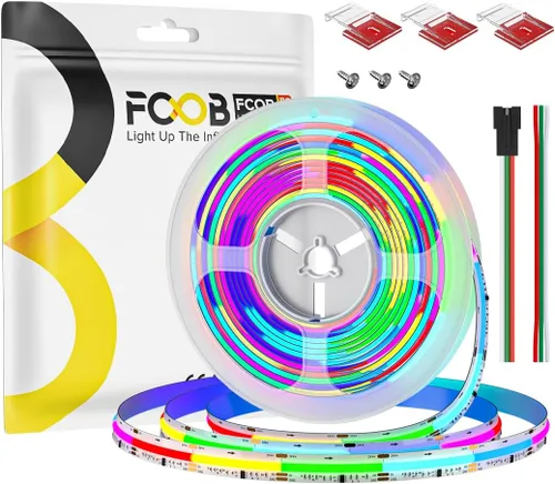 Miniatura 8 de WS2811 COB Smart IC RGB LED Tira de 16.4 pies, 24 V, flexible de alta densidad, uniforme, persecución de color, luz direccionable, 720LED/m, 0.472