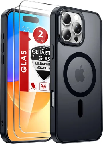 Miniatura 65 de LeYi Funda para iPhone XR: con protector de pantalla X2 + 2 funda para cámara [compatible con MagSafe] Funda protectora magnética i iphoneXR
