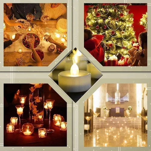 Miniatura 6 de Velas LED sin llama de luz de té: paquete de 24 con control remoto, duración de más de 400 horas, velas LED con batería para decoración del hogar