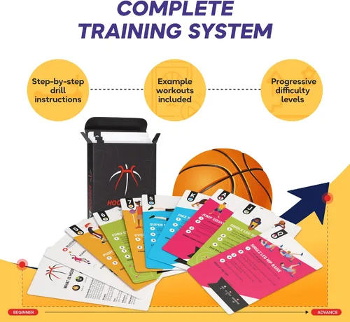 Miniatura 3 de Kick Deck HoopDeck de UVU Training - Programa de entrenamiento de baloncesto de 52 cartas para todos los niveles de habilidad y edades - Desarrollo