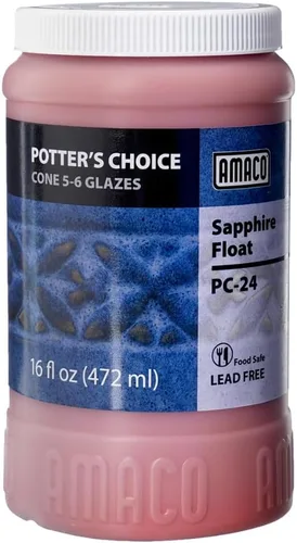 Miniatura 14 de AMACO Potter's Choice High Fire Glazes - Esmalte de 6 pintas, paquete de clase No. 3, 6 colores surtidos, cono de fuego medio alto en capas 5-6 (PC)