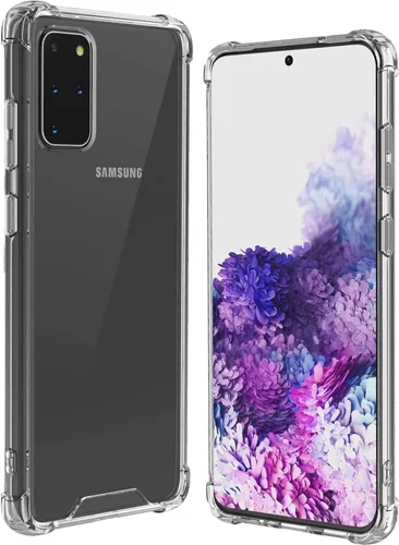 KIOMY Funda transparente para Samsung Galaxy S20 Plus 5G Hybrid Hard PC Back con TPU suave parachoques [protección contra caídas de grado militar] a
