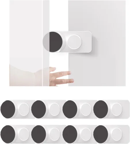 Miniatura 8 de CMINGJ Paquete de 4 topes de puerta ajustables para puerta, tope de puerta para puerta, protector de pellizco para dedos, tope de puerta giratorio