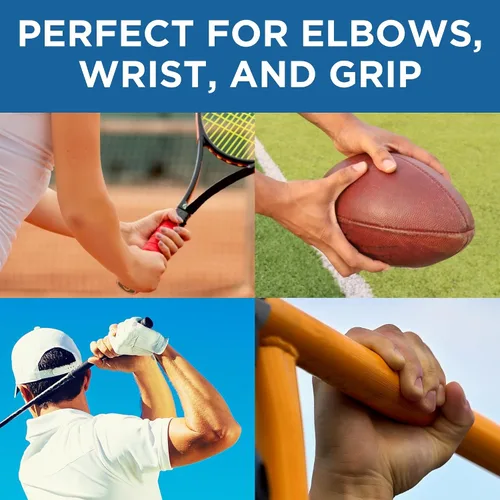 Miniatura 8 de THERABAND FlexBar, Resistance Bars for Tennis Elbow & Grip Strength, Color-Coded Therapy Bars for Tendonitis & Golfer’s Elbow Verde/Azul