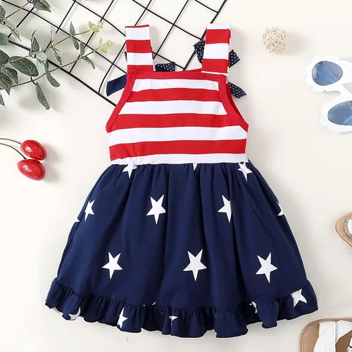 Miniatura 2 de LYSMuch Toddler Baby Girls 4th of July Outfit Independence Day Dress Kids American Flag Clothes