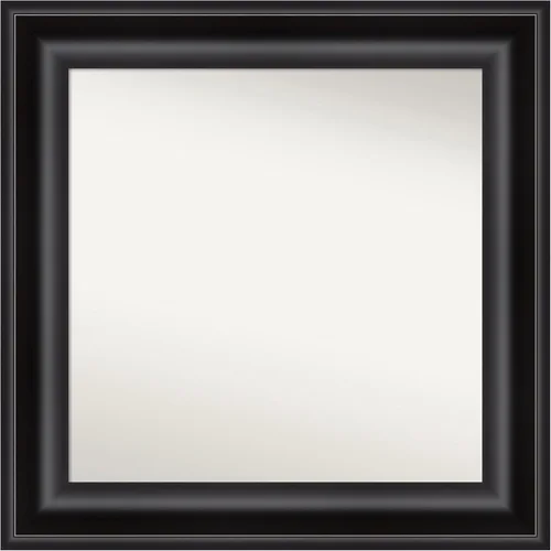Miniatura 399 de Amanti Art Espejo personalizado, espejo de baño negro puente, espejo de pared o espejo de tocador de baño sobre el fregadero (26 x 26 pulgadas)