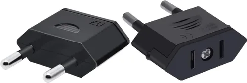 Miniatura 3 de UE a EE. UU., enchufe de conversión de viaje europeo, CN/US 2 agujeros a UE 2 enchufe cilíndrico, CN US a UE Adaptador de enchufe convertidor de CA