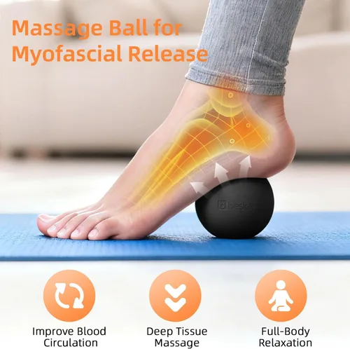 Miniatura 2 de Pelotas de lacrosse para masaje para liberación miofascial, terapia de puntos de activación y terapia de yoga, pelota de masaje para los pies