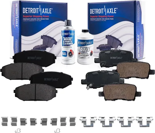 Miniatura 52 de Detroit Axle - Kit de freno delantero para Dodge Ram 1500 Durango Dakota Chrysler Aspen Dakota Driver Side Disco Freno Pinza de freno de cerámica