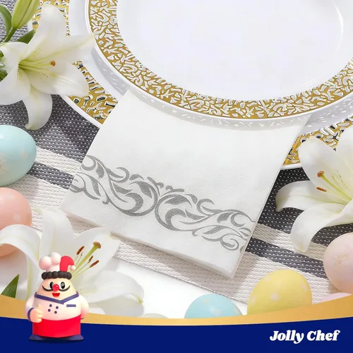 Miniatura 2 de 200 toallas de mano desechables, suaves y absorbentes, sensación de lino, servilletas para cena, servilletas decorativas duraderas para baño, buenas