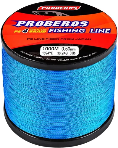 Sedal trenzado de 4 hebras, más fuerte, multifilamento, de polietileno, trenzado, para agua salada, 6 lb - 100 lb, 100 m - 300 m - 500 m, súper