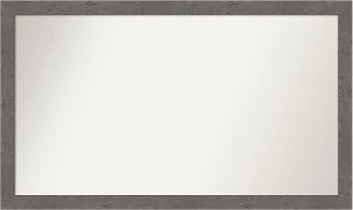 Miniatura 322 de Amanti Art Espejo de baño gris para sobre el fregadero, 31 x 48 pulgadas, espejo de tocador rectangular estrecho de color gris, marco de madera