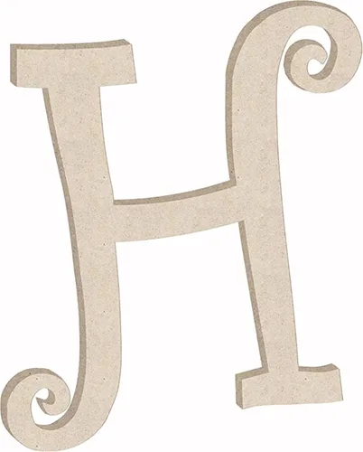 Miniatura 14 de Pequeña letra de madera de 2 pulgadas con forma de letra L para manualidades, decoración de letras sin terminar del alfabeto para niña, forma ABC