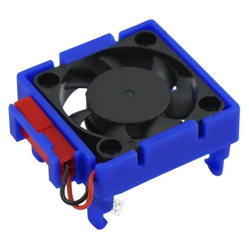 Miniatura 7 de VXL-3s ESC - Parte de mejoras del ventilador de refrigeración del motor para 1/10 Slash/Rustler/Stampede VXL 4X4 2WD, disipador de calor de Azul