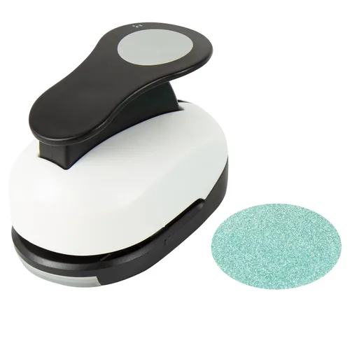 Miniatura 2 de QIQQIKIN Perforadora de papel circular, 1 pulgada, perforadora de agujeros, rosa, herramienta de manualidades para álbumes de recortes, fabricación