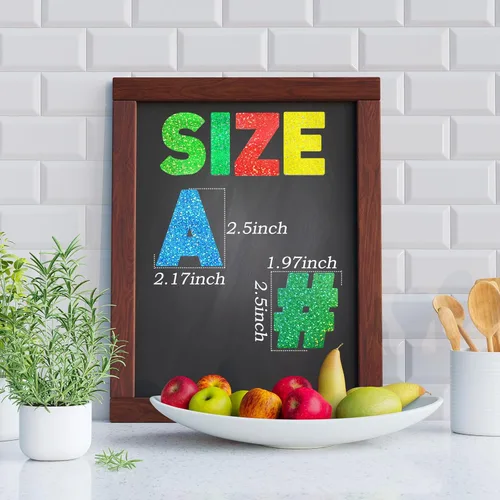 Miniatura 3 de Panelee 145 piezas de 20 hojas de calcomanías de letras grandes de 4 pulgadas, letras del alfabeto, autoadhesivas para aula, ventana, puerta, Láser
