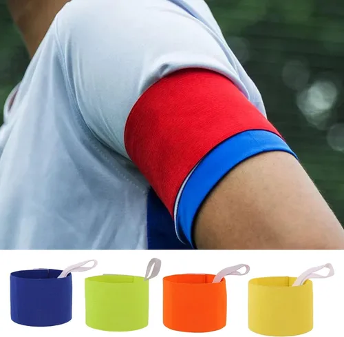 Miniatura 5 de 1 brazalete rojo para adulto, elástico, antideslizante, ajustable, color neón, adhesivo para fútbol, entrenamiento, equipo, suministros deportivos