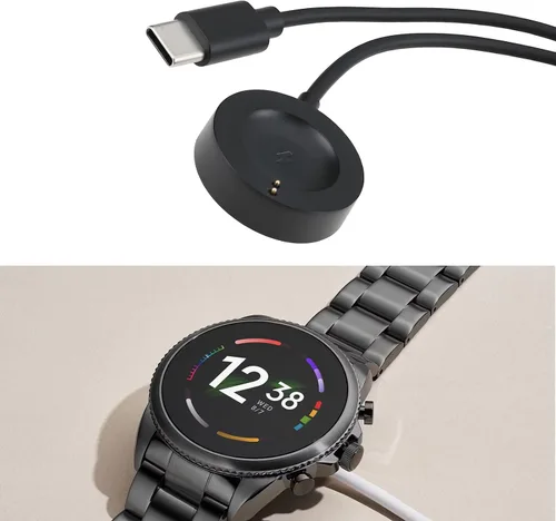 Miniatura 2 de Cable de carga inalámbrico USB 2 a 1 Tpye-C de 3.9 pies compatible con Fossil Gen 6/5/4