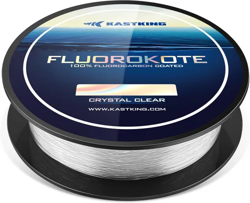 Miniatura 10 de KastKing Fluorokote 100% línea de pesca recubierta de fluorocarbono, líder de fluorocarbono, claridad extrema, hundimiento rápido, resistente a