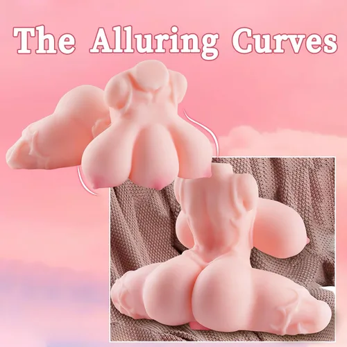 Miniatura 4 de Mini muñecas sexuales de 1.65 libras, juguete sexual masculino pequeño para hombres, torso masculino, 3 tetas de bolsillo, coño, juguetes sexuales