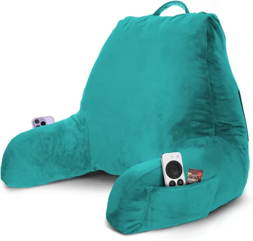 Miniatura 11 de Nestl Almohada de lectura para niños y adolescentes con espuma viscoelástica triturada, almohadas de respaldo para leer, ver y jugar, uso