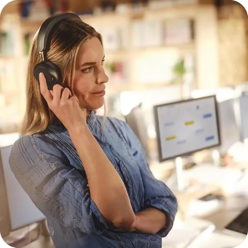 Miniatura 2 de Jabra Evolve3 75 Auriculares inalámbricos Bluetooth con micrófono para el trabajo, USB-A, tecnología de llamada de voz AI, cancelación activa
