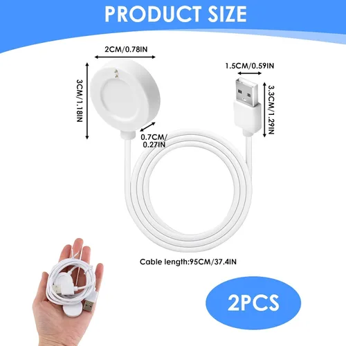 Miniatura 6 de Base de carga para fósil, compatible con Fossil Gen 4 Gen 5 Gen 5E Gen 6, cable de carga de reloj inteligente para Michael Kors Runway Misfit Skagen