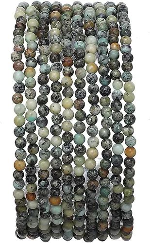 Miniatura 42 de BEADIA Cuentas redondas de piedra natural de jade de amazonita semipreciosas sueltas para hacer joyas 6MM 61PCS Amazonita Jade