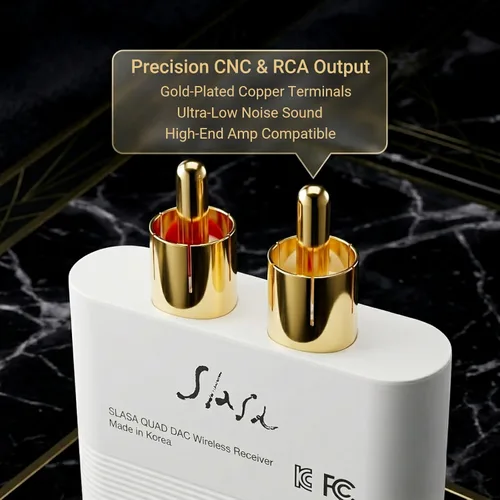 Miniatura 3 de SLASH 3 LDAC Hi-Fi Bluetooth DAC Sonido sin pérdida aptX Adaptive/HD y AAC Audiófilo inalámbrico a RCA Studio y receptor estéreo para el hogar