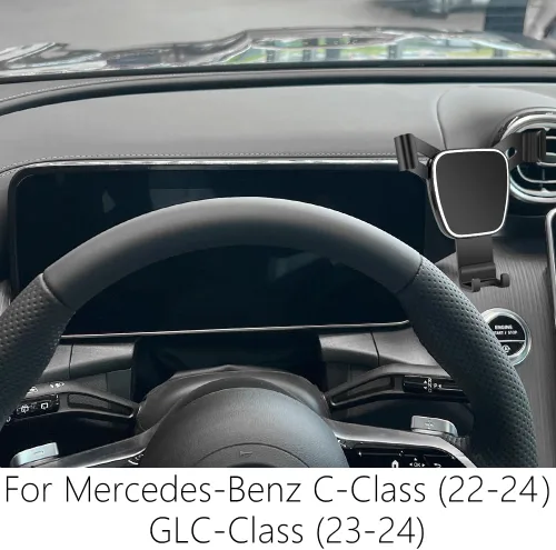 Miniatura 2 de Soporte de teléfono de coche para Mercedes Benz Clase C 2022-2026, GLC 2023-2026, CLE 2024-2026 Sedan Wagon Accesorios para automóvil, soporte