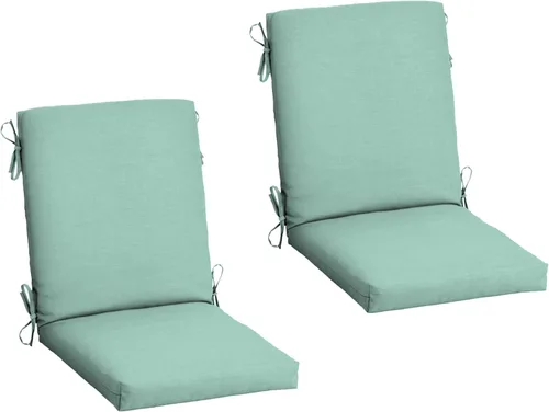 Miniatura 67 de ARDEN - Cojín para silla de comedor exterior de 20 x 20 pulgadas, resistente al agua y a la decoloración, textura verde azul pavo real