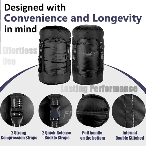 Miniatura 4 de Frelaxy - Bolsa de compresión con 40% más de almacenamiento, Saco de compresión de 11L/18L/30L/45L/52L, resistente al agua y ultra ligero para saco