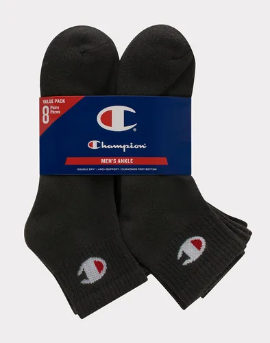 Miniatura 3 de Champion Calcetines tobilleros de doble secado para hombre que absorben la humedad 6, 8, 12 paquetes disponibles