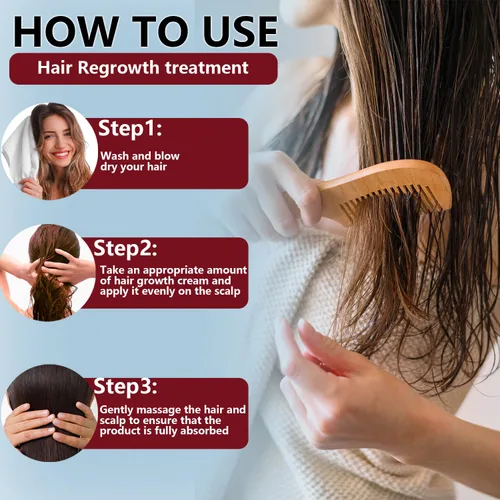 Miniatura 6 de 5% de minoxidil para hombres y mujeres, crema para el crecimiento del cabello, productos tópicos de crecimiento del cabello de minoxidil