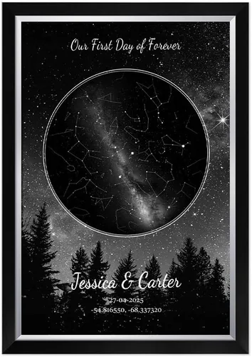 Miniatura 22 de IPIC - Tiernas mareas, ilustraciones personalizadas con nombres y fecha, regalo de amor para aniversario, boda, cumpleaños y vacaciones. 12#P (24x16)