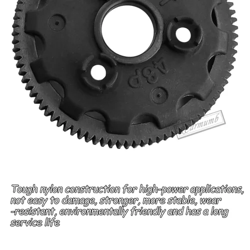 Miniatura 5 de RC 48P 90T Pieza de mejoras de engranajes rectos para 1/10 Slash Rustler Stampede Bandit 2WD VXL XL-5, nailon resistente 5PCS 90T Spur Gear Hops Up