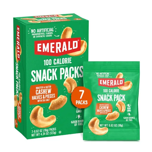 Miniatura 12 de Emerald Nueces secas de almendras tostadas, paquetes de 100 calorías, 7 unidades (paquete de 2)