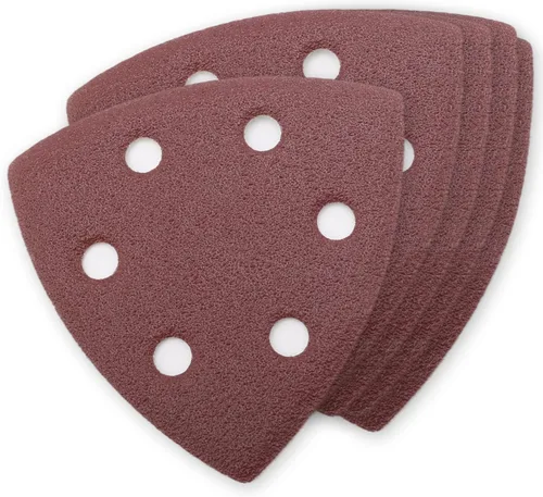 Miniatura 20 de Utoolmart Papel de lija para detalles, papel de lija triangular, almohadillas de lijado de gancho y bucle, multiherramienta oscilante triangular, 15