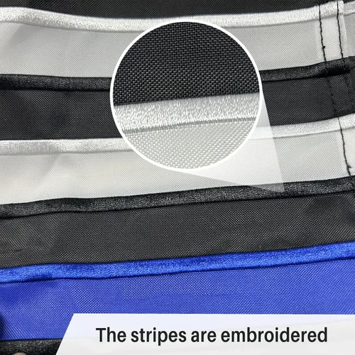 Miniatura 3 de AMZFLAG Bandera de jardín de línea azul fina de 12 x 18 pulgadas, banderas bordadas de jardín de policía para exteriores, bandera americana pequeña
