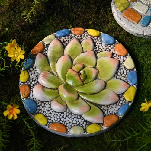 Miniatura 12 de Piedras decorativas de girasol para jardín al aire libre – Adoquines para sendero exterior, piedras de jardín, piedras decorativas para jardín al