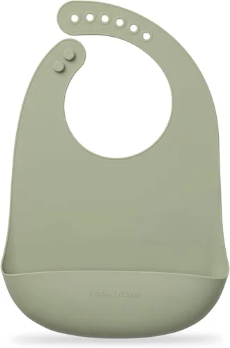 Miniatura 10 de Loulou Lollipop - Babero de silicona suave y resistente al agua para bebés y niños pequeños de 3 a 36 meses, fácil de limpiar, ajustable y agarra