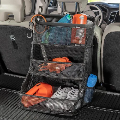 High Road Organizador de almacenamiento y organización para automóvil: organizador de maletero de SUV, organizador de asiento de pasajero o