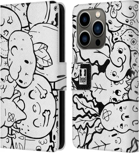 Miniatura 7 de Head Case Designs Cats Doodle Galore Leather Wallet Case Compatible with Apple iPhone 14 Pro