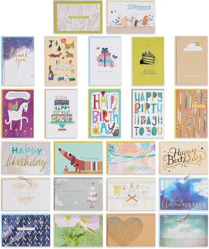 Miniatura 12 de American Greetings Tarjetas de cumpleaños surtidas de alta calidad, diseños contemporáneos (8 unidades)